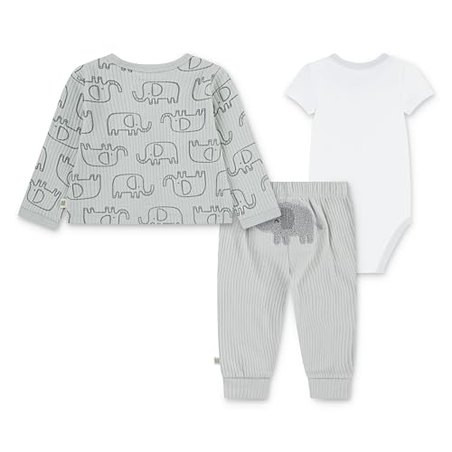 Image of HUGGIES Baby Bodysuit, Sweater and Pants 3-piece Outfit Set