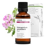 Geranio Rosato BIO (Pelargonium graveolens - Egitto) - 30 mL - Olio Essenziale Chemiotipizzato e Certificato AB - Aroma Labs - Made in France