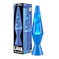 Lava Lamp - 14.5 Cerulean Blue - The Original Motion Lamp - White Lava and Blue Liquid - Item #2362