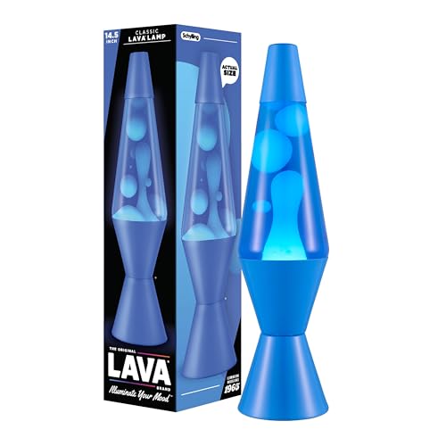 Lava The Original Lamp - New 14.5" Cerulean Blue – Classic Liquid Motion Lamp - White Wax and Blue Liquid - Item #2362 (Amazon Exclusive) by Lava - Used condition - US$30.33