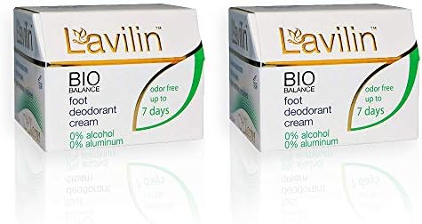 Lavilin Foot Deodorant Cream - Aluminum Free Deodorant for Women and Men - Up to 7 DAYS Long-Lasting Foot Odor Control – Alcohol, Paraben and Cruelty FREE Sensitive Skin foot deodorant (2 Pack)