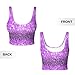 Sparkling Purple Glitter Print Lightweight Trendy Women Sports Vest Yoga Workout Running Vests All Seasons