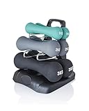 KURZHANTEL SET INKL. HALTERUNG: Das Hanteln Set Damen und Kurzhandeln für Männer Set ist ein Hanteln Set mit Hantelständer. Mit dem Kurzhantel Ständer lassen sich das Dumbbell Set einfach verstauen.