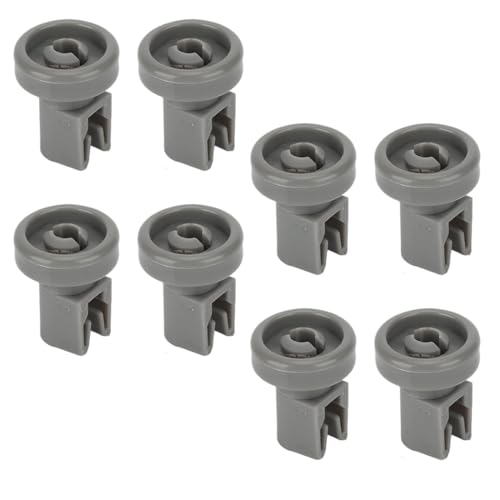 WUSJCOF Juego de 8 piezas de ruedas universales para lavavajillas para cesta inferior y cesta superior, piezas de repuesto y accesorios para muchos lavavajillas y lavavajillas comunes