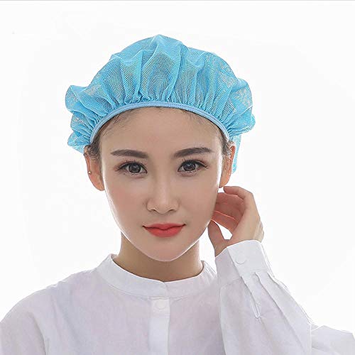 Wijider Gorro Cocinero Chef Net Hat Cocinar Gorras Cocina Salud Trabajo Sombreros Cantina Restaurante Servicio de Comida Panadería Hornear Hembra Transpirable Cap Skyblue