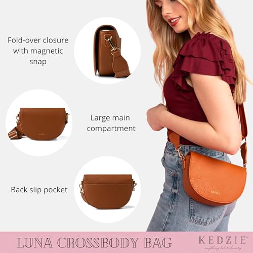 KEDZIE Luna Crossbody Bag Shoulder Purse with Removable Strap Messenger Bag for Women, Girls2