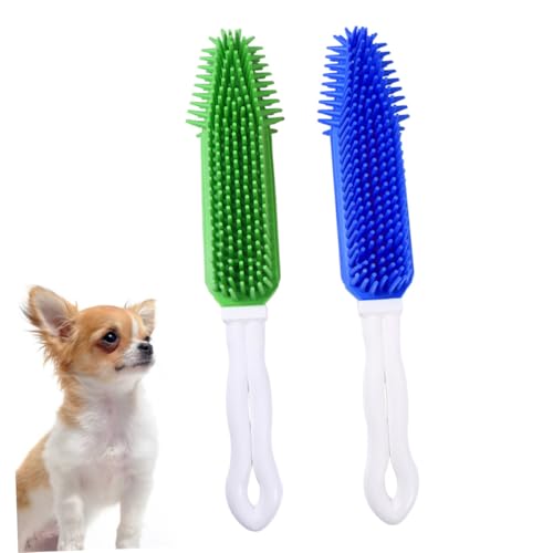 Herramienta de aseo para mascotas y quitapelos lavable de silicona para sofás y coche 2