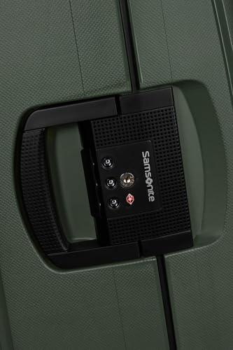 Samsonite S'Cure Renewed - Hartschalenkoffer 75 cm, Groß, Check-in Koffer mit Dreipunkt-Verschluss, Leicht, 4.60 KG, 102 L, Grün (Dark Green)
