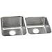Elkay Lustertone ELUH3120R Offset Double Bowl Undermount Stainless Steel Kitchen Sink