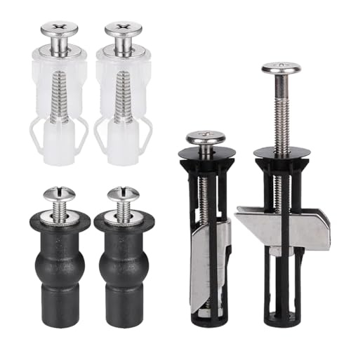 MUU Tornillos y husillos universales para asiento de inodoro, acero inoxidable, 7,19 cm de largo, 1,78 cm de diámetro, 2 piezas, juego de tornillos, accesorios de mantenimiento