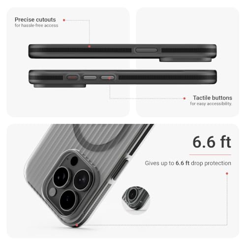 Image of DailyObjects PC Beam 2.0 Magnetic Protective Case Cover Compatible with iPhone 15 Pro Max|Magsafe|Camera & Body Protection|Anti Shock,Scratch Resistant|Precise Cutouts Design|Wireless Charging-Black