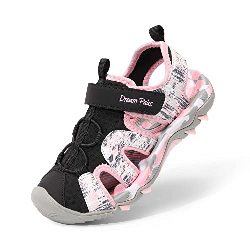 Sandalias deportivas para niños con suela todoterreno y ajuste cómodo en rosa