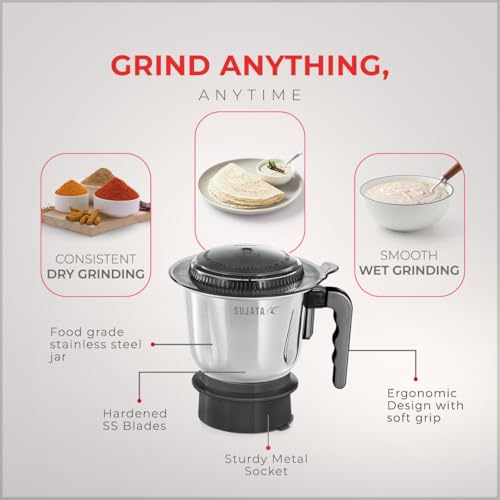 Sujata Store Sujata Dynamix Mixer Grinder 1.5L Black - Image 6