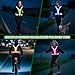 Samlior LED Reflektierende Laufweste, 5 Farben 3 Lichtmodi Wiederaufladbare USB Lauflicht, LED Running Reflektoren, Verstellbare Leuchtweste für Laufen Gehen Radfahren in der Nacht (Rosa)