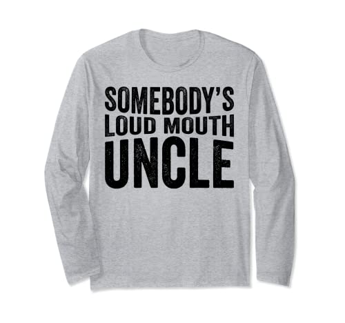 Funny Uncle Fathers Day Somebody's Loud Mouth Uncle Retro Manga Larga