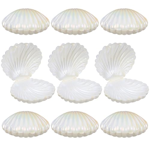 NOLITOY 10pcs Sea Shell Candy Boxes Seashell Storage Containers Jewelry Holders Wedding Party Favors Decorations