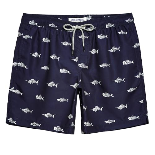 Image of maamgic Mens Slim Fit Swim Shorts Swim Trunks 7 inch Quick Dry Mens Bathing Suits with Mesh Lining