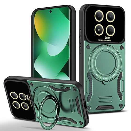 Coque Xiaomi Redmi Note 13 5G silicone vert rigide avec anneau
