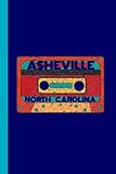  Asheville North Carolina Journal Notebook: 70s Cassette Tape Design / Western NC Blueridge Mountains / Nostalgic 70s Vintage Retro Color Novelty Small ... 9\