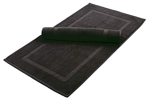 Washable Premium 100% Turkish Cotton Bath Mats | 2-Piece Set, Banded Floor Mats