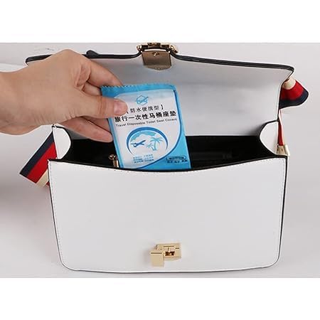 VENEXA Disposable Toilet Seat Cover, Non-Woven Fabric Travel Toilet Seat Cover Avoid Direct Contact with Unhygienic Toilet Seats (50) 4