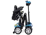 eDrive Electric – Removable Lightweight Battery – Automatic Folding – Travel Mobility Scooter with Heavy Duty Travel Case