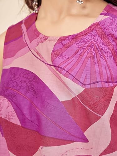Costume farshi ample taille XL ensemble coord rose coton - 5