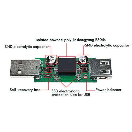 Produktbild von USB Isolator ADUM3160 – USB Zu USB Signal- Und Powerisolator, 12 Mbit/s, 2500V Isolation, Für Audio & Industrie