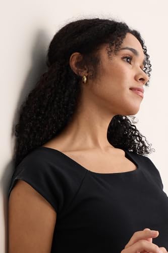 Image of Fair Indigo Women's 100% Organic Pima Cotton Ballet Neck Dress