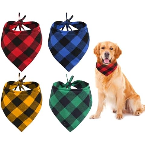 Qianeffort Adjustable Triangle Dog Bandanas Cover