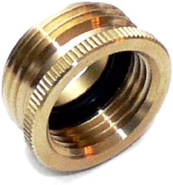 Underhill Garden Hose Adapter, Connector, Heavy-Duty, Solid Brass Fittings, 1-Inch Male Hose Thread x 3/4-Inch Female Hose Thread, A-BA107MF