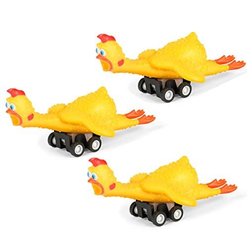 Archie McPhee Racing Rubber Chickens - 3 Piece Set