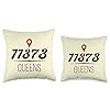 New York Home State - Queens 11373 Zip Code Throw Pillow #2