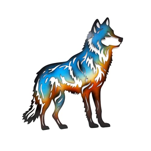 AMAJY Stunning Metal Wolf Cutout