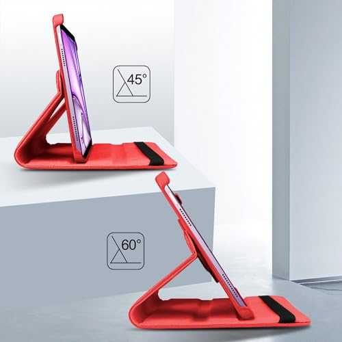 Image of TGK 360 Degree Rotating Flip Cover Case for iPad Air 11 Inch M4 /M3 /M2 2026 /2025 /2024 & Air 5th Gen 2022 /iPad Air 4th Gen 2020 10.9 Inch (Red)