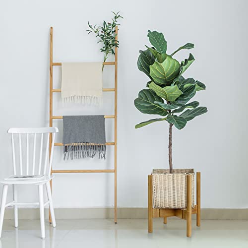 Blvornl Adjustable Plant Stand Indoor, 11.8In Mid Century Plant Holder, Stable Bamboo Plant Stand For 7-11In Flower Potts (Excluding Potted Plants) #TOP6