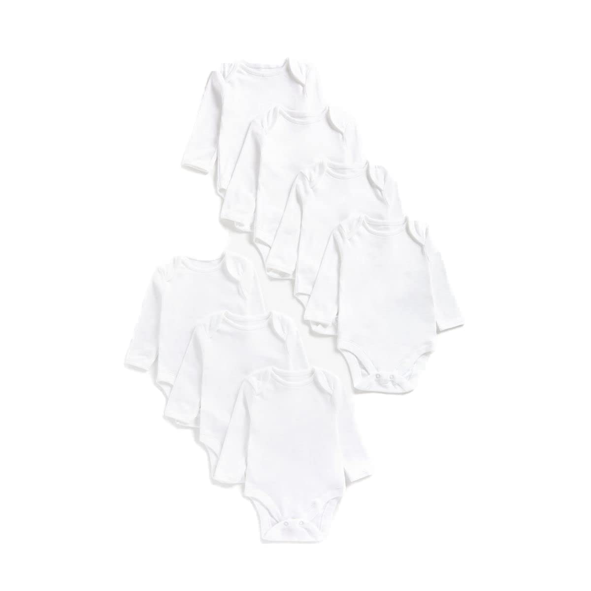 MothercareUnisex CB382 Long-Sleeved Bodysuits - 7 Pack