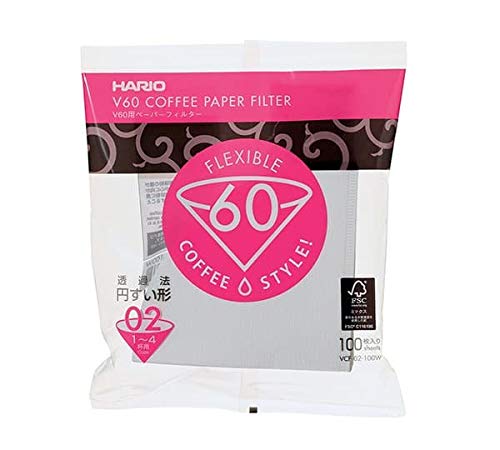 Kit Filtro Branco para Hario - V60 02-100 un (3 pacotes)