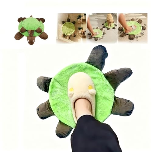 Floor Turtle Foot Mop,Double-Sided Floor Mop Cleaner with Washable Pads, Hands-Free Foot Mops for Floors Cleaning on All Surfaces, Reusable Floors Rags for Grime and in Home and Office (11.81 in)
