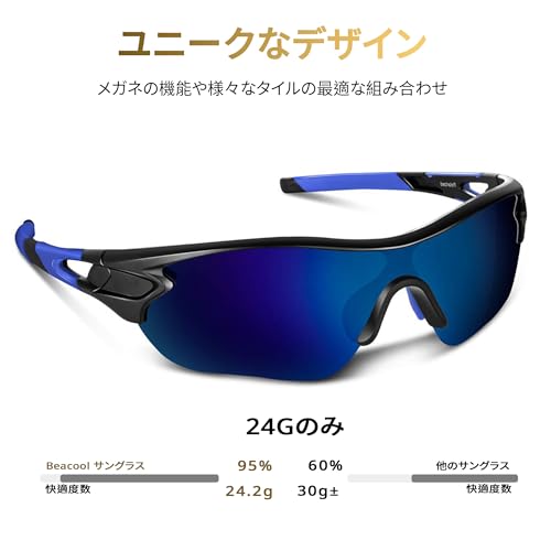 BEACOOL スポーツ偏光サングラス