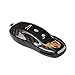 Carbon Fiber Key Cover Key Fob Cover Replacement Key Shell Case (Side Blades) Compatible with Porsche Cayenne Panamera Macan/718/911/918 Boxster Cayman