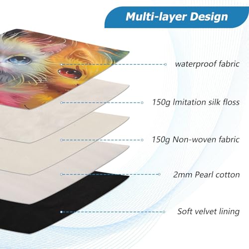 Funda para portátil 13-14 pulgadas impermeable con diseño de gatos miniatura 4