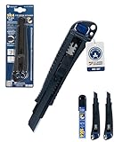 BAUMA® Profi Cuttermesser 3er-Set – Präzise Schnitte dank extrem scharfer Klingen – Anti-Rutschgriff & langlebiges Metallgehäuse – Made in Germany