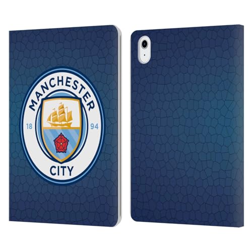 Étui Manchester City pour iPad Air 11 Housse Portefeuille en Cuir Mosaïque d'Obsidienne