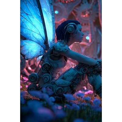 Luminous Mechanical Fairy Journal &ndash; Glowing Steampunk Fantasy Notebook | Dreamy Zen Surreal Art Writing Notebook