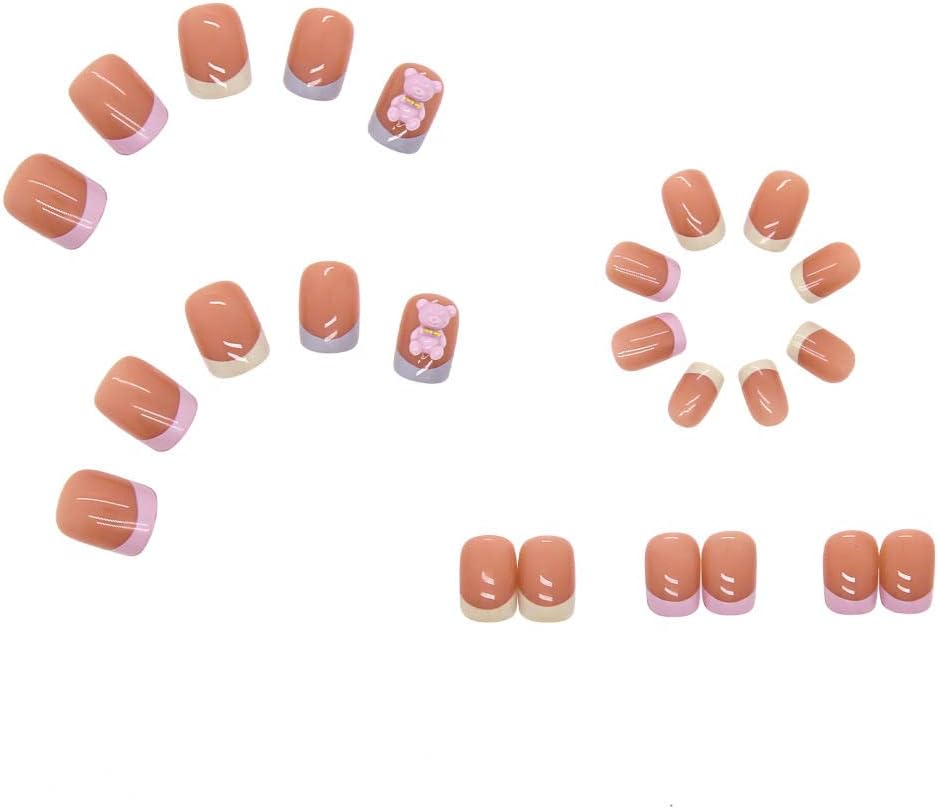 偽のネイルショートフェイクネイルゴールドグリッタープレスネイルバレリーナアクリルフルカバースティックネイル