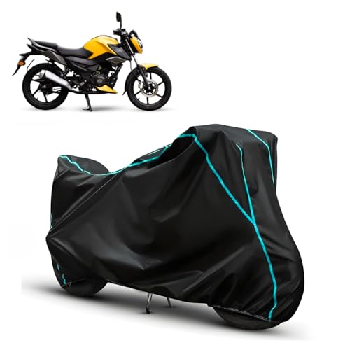 Image of Water Resistant Bike Cover for TVS Raider 125 All Weather, UV Heat Resistant, Dustproof, Triple Stitched, Windproof Elastic Bottom