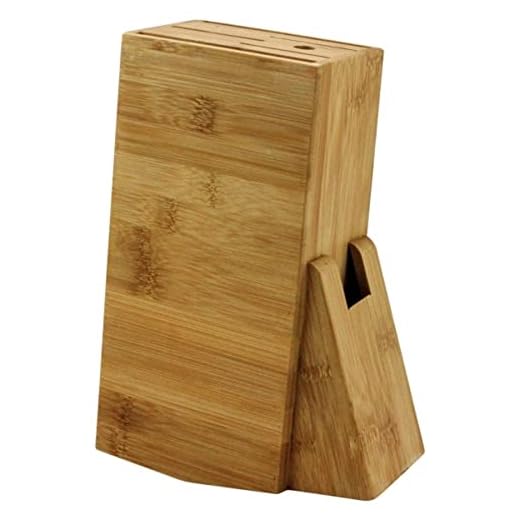 Porta facas em bambu natural suporte para facas