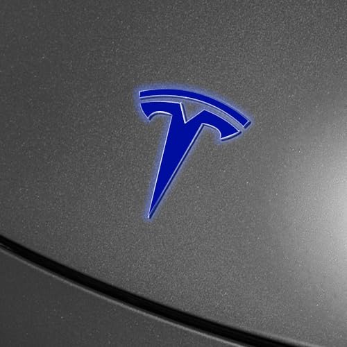 Image of IPG Compatible with Model Y Decal (8 Logo Set) Stickers Set Personalize Your Vehicle (Reflective Series - Blue)