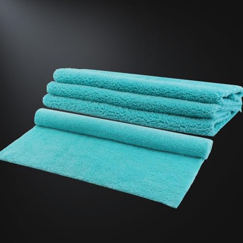SPTA Microfiber Drying Towel Car Wash Drying Towel, 6 Pack Super Plush Edgeless Car Wash Towels for Auto Detailing, 16.1x17.7 in, 420GSM, Teal Blue-MT039 - Image 4